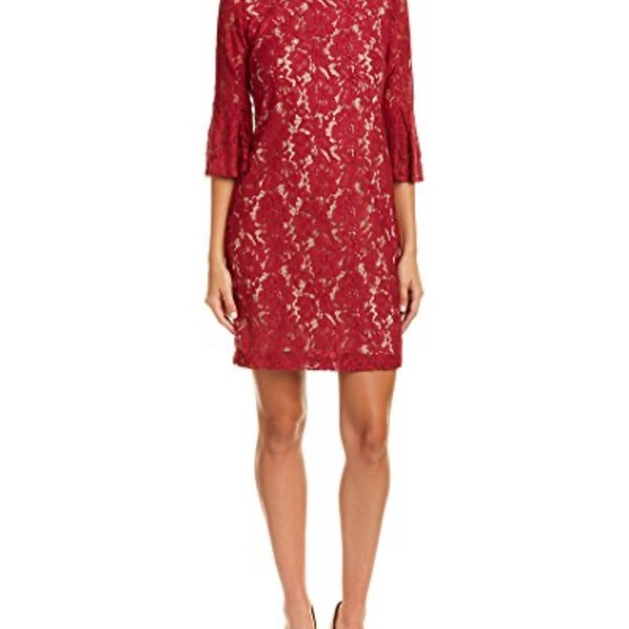 Taylor Elegant Red Lace Dress - Picture 1 of 4